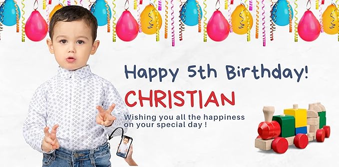 Custom Happy Birthday Vinyl Banner Sign, Personalized Party Backdrop, Gift, and Decoration - From NiceMemoryLLC. (Style-20)