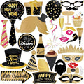 KatchOn, Glitter New Years Photo Booth Props 2026 - Pack of 30 | New Years Eve Photo Booth Props 2026 for New Years Eve Party Supplies 2026 | NYE Party Favors 2026 for Happy New Years Decorations 2026
