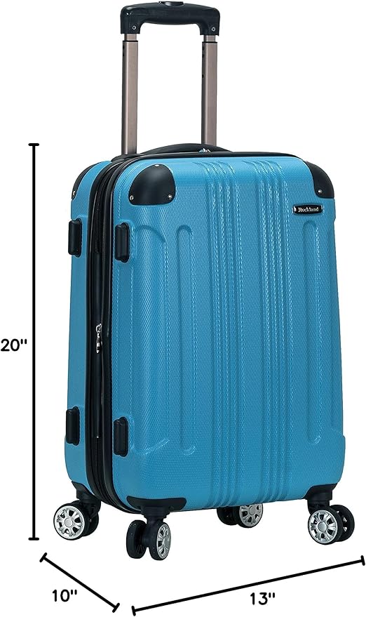 Rockland London Hardside Spinner Wheel Luggage, Carry-On 20", Turquoise