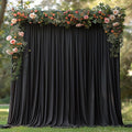 30x10ft Wrinkle Free Black Backdrop Curtain for Parties Soft Fabric Drapes Wedding Black Curtain Backdrop for Birthday Party Decorations Background for Photography 5x10ft, 6 Panels