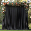 20x10ft Wrinkle Free Black Backdrop Curtain for Parties Soft Fabric Drapes Wedding Black Curtain Backdrop for Birthday Party Decorations Background for Photography 5x10ft, 4 Panels