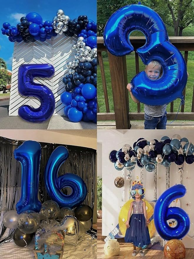 3 Balloon Number, 40 Inch Happy 3rd Birthday Decoration, Navy Blue Number 3 Ballon for 3, 13, 23, 30 Celebration, Boy and Girl Birthday, Wedding, Anniversary Decor