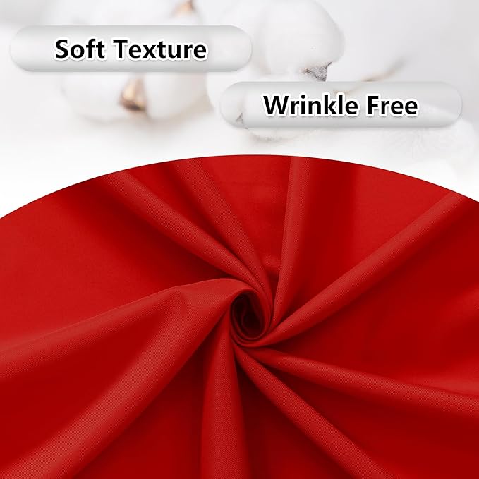 MEETSKY Red Backdrop Curtains for Party Christmas Day Wedding Ceremony Red Curtains Fabric Photography Backdrop Drapes for Birthday Party Baby Shower,5ft x 10ft,2 Panels