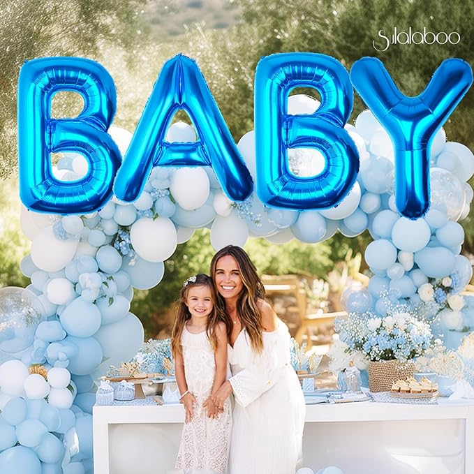 40Inch Blue Letter Q Balloon Foil Helium Letter Balloons A-Z Giant Large Mylar Big Party Balloon for Birthday Party Decorations