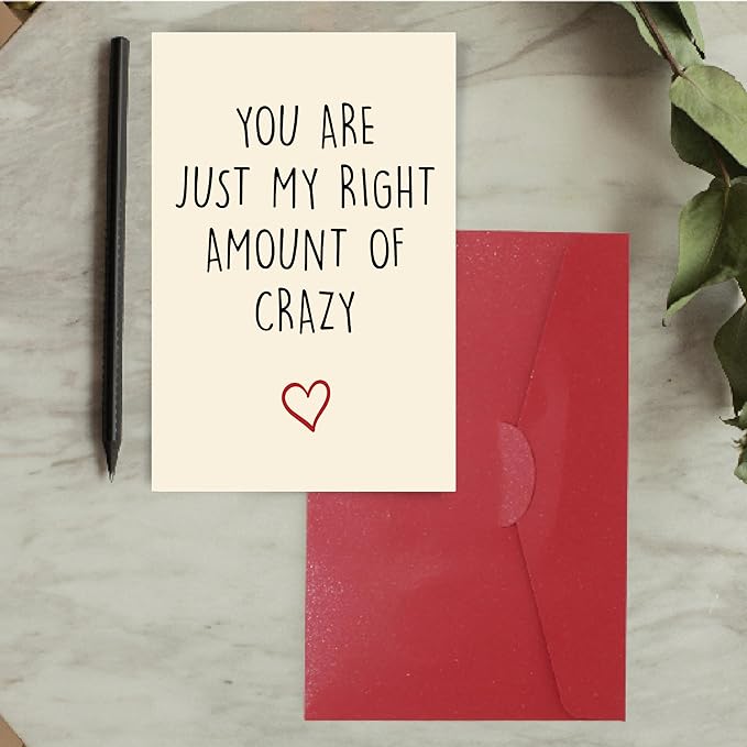 Cheerin Funny Anniversary Card with Envelopes - Humorous Love Cards for Him and Her - Romantic Card for Husband, Wife, Fiance, Boyfriend and Girlfriend - Hilarious Birthday Gift 5x8 Inch
