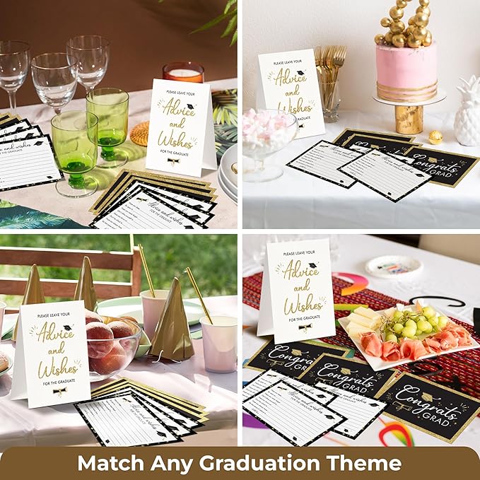 Graduation Advice Cards 2026-50 Pcs Well Wishes And Advice For The Graduate, Grad Party Decorations 2026 Ideas, High School Graduation Party Favors Supplies, College Grad Games Activities