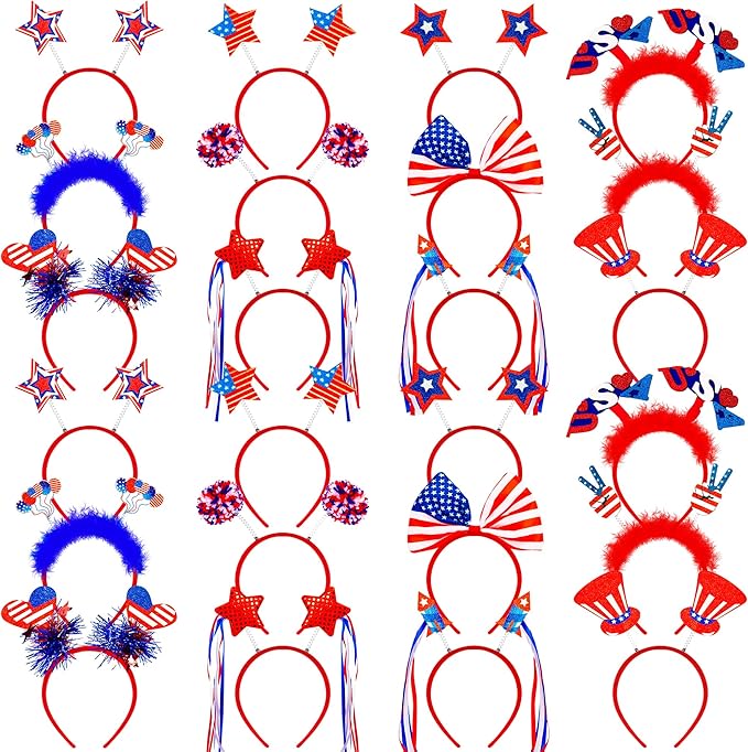 Blowata 4th of July Headband, Independence Day Parade Decoration Accessories and Supplies for Patriotic Parade Party Favor
