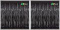 Black Tinsel Fringe Backdrop Curtains for Parties, Melsan 3.2 x 8 ft Black Streamer Photo Backdrop for Birthday, Graduations, New Year Eve Party Decor - Pack of 4