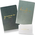 Vow Books His and Hers Wedding Vow Books Bride and Groom Vow Books Wedding Essentials Wedding Accessories(XZ-GB-Sage)