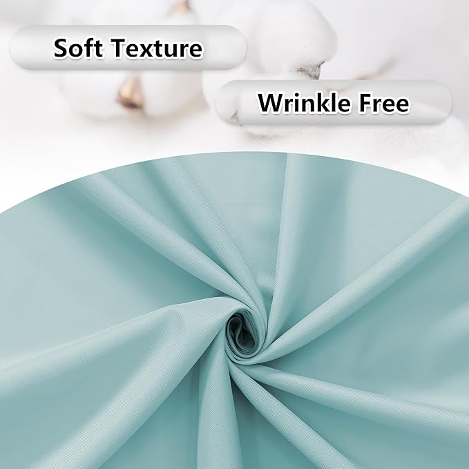 MEETSKY Light Green Backdrop for Parties Wedding Cyan Backdrop Curtains Rod Pocket Drapes Fabric Decoration for Grils Birthday Backdrops Party Baby Shower Photoshoot,5ft x 10ft,2 Panels