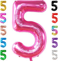 KatchOn, Giant Hot Pink 5 Balloon Number - 40 Inch | 5th Birthday Balloons For 5th Happy Birthday Decorations | Five Number Balloons For Pink Party Happy Anniversary Decorations