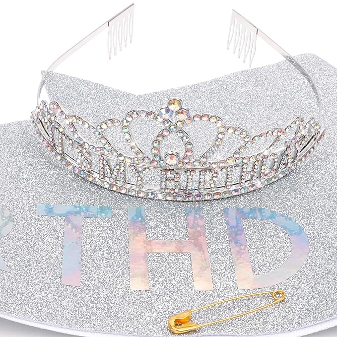 CAVETEE Birthday Crowns for Women, Happy Birthday Crown for Party Decorations