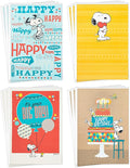 Hallmark Peanuts Birthday Cards Assortment, Snoopy Designs (12 Cards with Envelopes)
