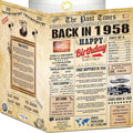 68th Birthday Card for Women Men - Back In 1958 Newspaper - 68 th Happy BIRTHDAY card - 68th birthday gift for Her Him - JUMBO size - 68th birthday decorations Dad Mom - Best gifts for 68 year old