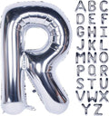 Letter Balloons 40 Inch Giant Jumbo Helium Foil Mylar for Party Decorations Silver R