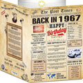 59th Birthday Card for Women Men - Back In 1967 Newspaper - 59 th Happy BIRTHDAY card - 59 birthday gift for Her Him - JUMBO size - 59th birthday decorations Dad Mom - Best gifts for 59 year old