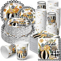 Hsei 250 Pcs Autumn Pumpkin Plates and Napkins Party Decorations Disposable Tableware Sets for Baby Shower Birthday Supplies Serves 50 Guests Dinnerware Bridal Shower Favors
