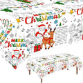 Large Christmas Coloring Tablecloth,54 x 108 Inches Xmas Giant Coloring Poster Paper Tablecloth for Party Decorations Home Activity Supplies