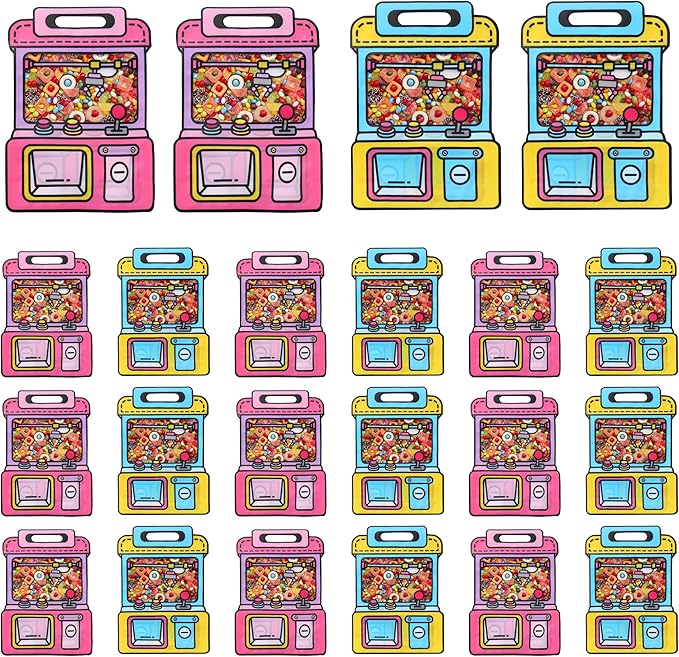 Lati 20PCS Large Plastic Reusable Prefilled Goodie Bulk Party Favors Bags with Handles for Return Gift Kids Birthday, Snack, Candy, Party and Classroom Favor Bags