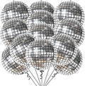KatchOn, Silver Disco Ball Balloons - 22 Inch, Pack of 12 | Shiny Disco Ball for Disco Party Decorations | 4D Sphere Disco Balloons for Disco Bachelorette Party Decoration, Graduation Decorations 2026