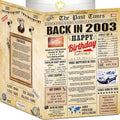 23rd Birthday Card for Women Men - Back In 2003 Newspaper - 23 rd Happy BIRTHDAY card - 23 birthday gift for Her Him - JUMBO size - 23rd birthday decorations Dad Mom - Best gifts for 23 year old