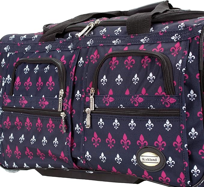 Rockland Rolling Duffel Bag, Black, 22"