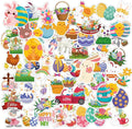 OHOME Easter Stickers | 120 PCS Egg Bunny Stickers for Kids -Easter Egg Stuffers - Vinyl Easter Games Crafts Activities Party Favors Basket Stuffers - Kids Gifts for Boys Girls