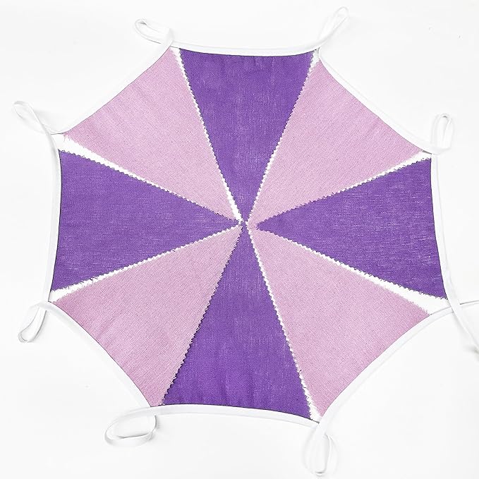 46Ft Purple Party Decorations Purple Burlap Banner Triangle Pennant Flag Linen Bunting Garland Streamers for Vintage Lavender Birthday Wedding Rustic Violet Baby Shower Engagement Party Decorations