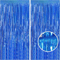 Melsan Graduation Decorations 2026, Tinsel Curtain Backdrop for Graduation Party - Royal Blue Sparkle Foil Fringe Curtains for Class of 2026 Photo Booth, 4th of July Patriotic Decor, 2 Pack 3.2x8.2 Ft