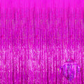 4 Pack 3.2Ft x 8.2Ft Fuchsia Foil Fringe Curtain Backdrop, Metallic Tinsel Foil Fringe Streamers Curtains Background for Photo Booth, Birthday, Wedding, Disco, Bachelorette, Christmas Party Decoration