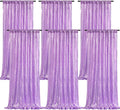 B-COOL Lavender Sequin Backdrop Curtain 6 Panels 2ftx8ft Light Purple Sparkly Curtain Drapes for Birthday Party Wedding Mermaid Background Decorations