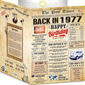 49th Birthday Card for Women Men - Back In 1977 Newspaper - 49 th Happy BIRTHDAY card - 49 birthday gift for Her Him - JUMBO size - 49th birthday decorations Dad Mom - Best gifts for 49 year old