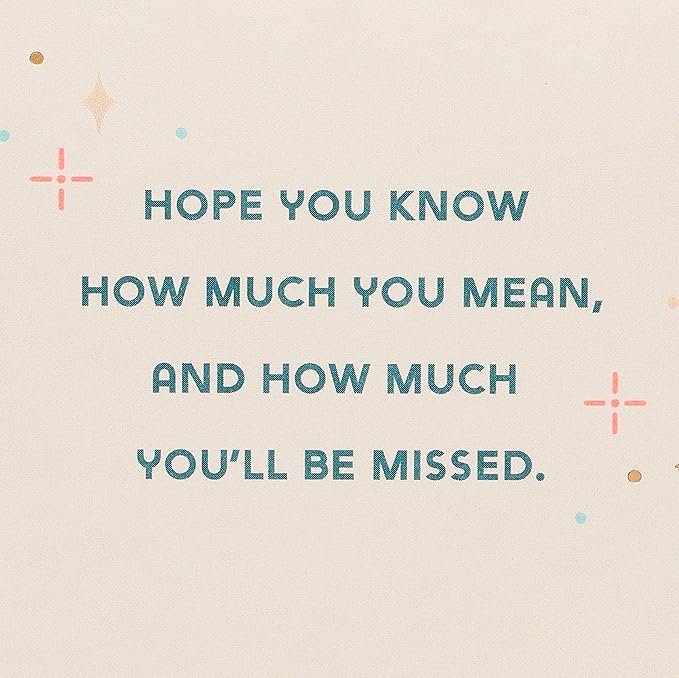 American Greetings Retirement Card (You'll Be Missed)
