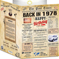 48th Birthday Card for Women Men - Back In 1978 Newspaper - 48 th Happy BIRTHDAY card - 48 birthday gift for Her Him - JUMBO size - 48th birthday decorations Dad Mom - Best gifts for 48 year old