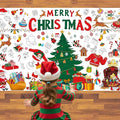 AinDen Giant Christmas Coloring Poster Tablecloth for Kids, 30×72 Jumbo Holiday Coloring Banner, Xmas Crafts & Activities for Parties, Classrooms, Kids Gifts