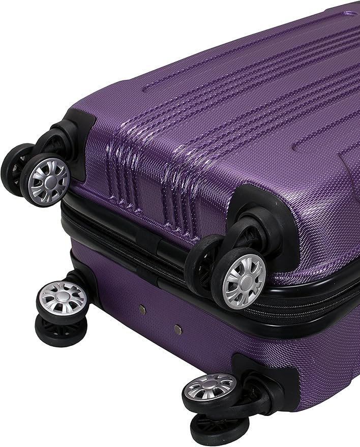 Rockland London Hardside Spinner Wheel Luggage, Carry-On 20", Purple