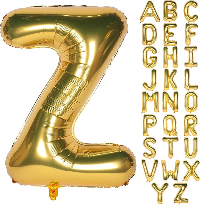 Letter Balloons 40 Inch Giant Jumbo Helium Foil Mylar for Party Decorations Gold Z
