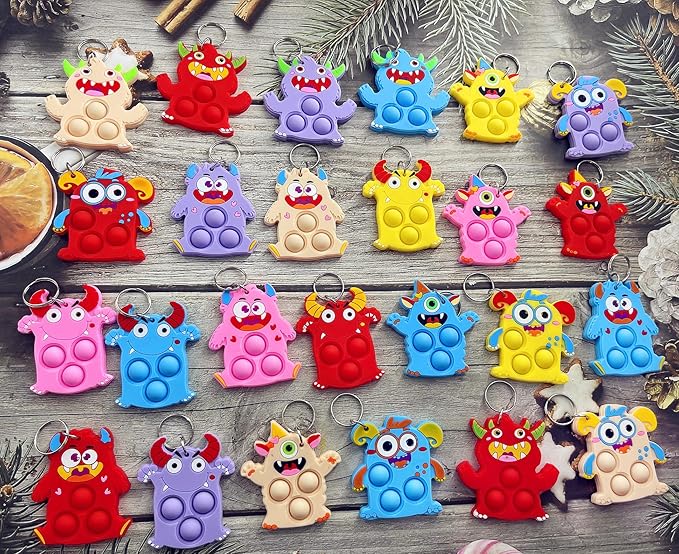 25 Packs Classroom Students Bulk Mini Pop Monster, Graduation Holiday Party Favors