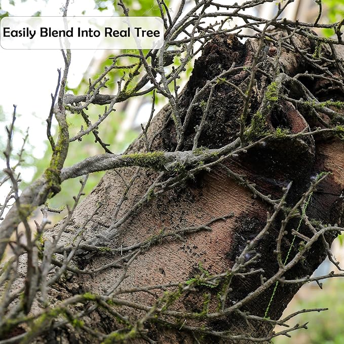 190cm/74.8inch Artificial Creepy Flexible Tree Branches Faux Grape Vines Garland Twigs with Moss Wood Craft for Halloween Door Wall Hanging Haunted Mansion Theme Outdoor Mantel Yules Decoration (2)