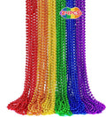 12PCS Pride Accessories, Pride LGBTQ Beads Necklace Stuff, Metallic 6 Kinds of Rainbow Necklace Bulk, Gay Lesbian LGBT Costumes Decorations for Pride Month Parade Throws Party Favors