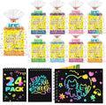 VVSBPL 24 Pack Scratch Art Party Favors for Kids 4-8 Years Old Birthday Gifts for Kids Goodie Bags Stuffers Rainbow Scratch Notebook Bulk Classroom Prizes School Supplies Arts Crafts for Girls Boys