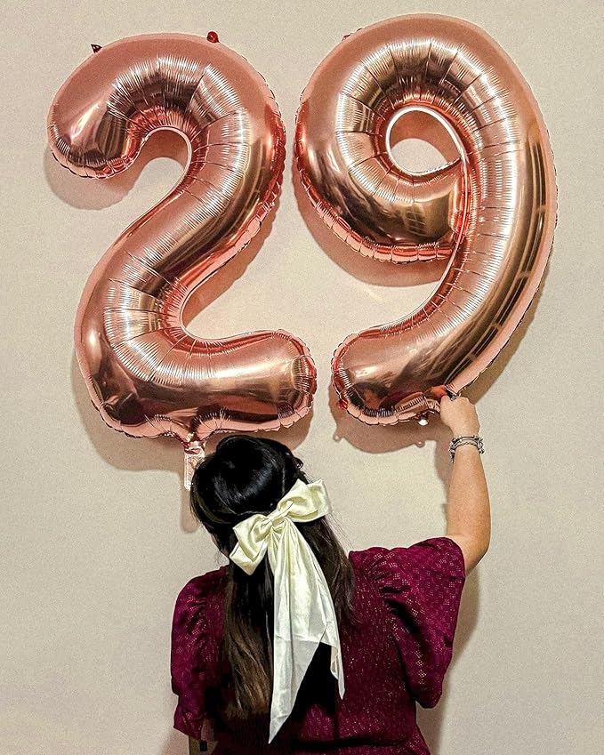 Rose Gold Number 19 Balloon 40 inch, 19 Number Balloons, 19th Birthday Decorations, 19 Year Old Women Men Rose Gold Party Supplies