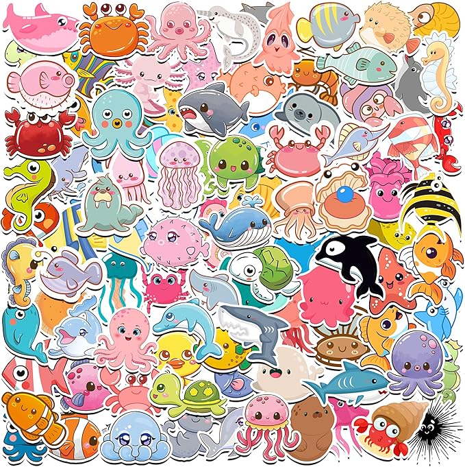 Summer Stickers, 100Pcs Beach Stickers for Kids - Vinyl Summer Games Toys Gifts Activities Party Favors Supplies, Motivational Reward Stickers for Kids Classroom Must Haves School Supplies