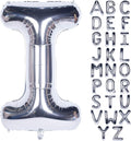 Letter Balloons 40 Inch Giant Jumbo Helium Foil Mylar for Party Decorations Silver I