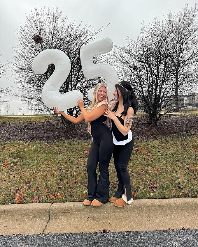 White Number 16 Balloon 40 inch, 16 Number Balloons, 16th White Birthday Decorations for Girls Boys 16 Year Old Party Supplies