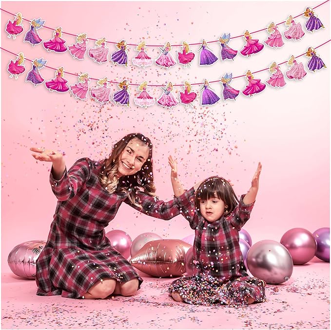 Barbe Garland Decoration Banner - Birthday Party, Fashion Theme Hanging Party Decoration for Home, Event, Dessert Table Backdrop and Celebration Wall Décor Supplies