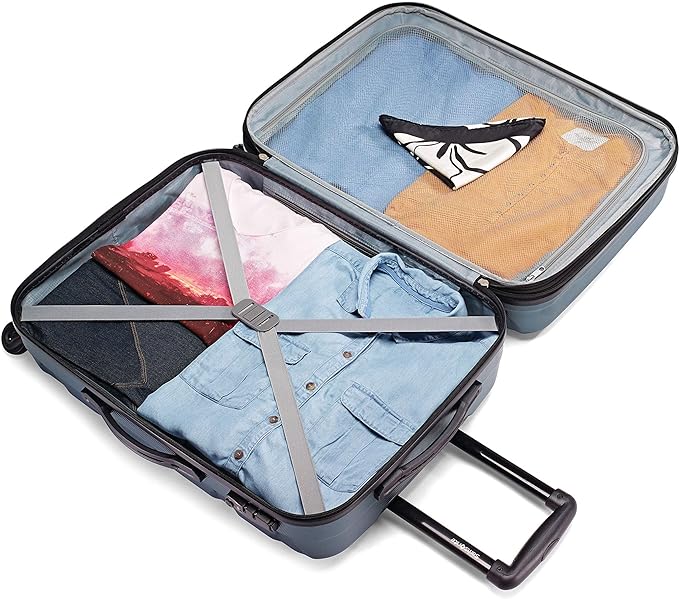 Samsonite Omni PC Hardside Expandable Luggage with Spinner Wheels, Teal, 3-Piece Set (20/24/28)
