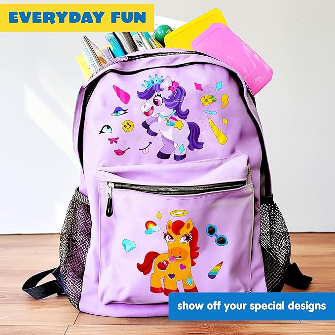 JOYIN 24 Sheets 9"x6" Make a face Stickers for Kids, Make Your Own Monster Unicorn Stickers, Party Favors Kids Crafts, Goodie Bags Stuffers Classroom Activities