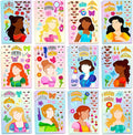 JOYIN 24 Sheets 9"x6" Make a face Stickers for Kids, Make Your Own Princess Stickers, Party Favors Kids Crafts, Goodie Bags Stuffers Classroom Activities