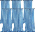 B-COOL Party Sequin Curtain Backdrop: 6 Panels 2ftx8ft Curtain Drapes Glitter Background for Bridal Shower Baby Shower Christmas Parties Decorations Baby Blue